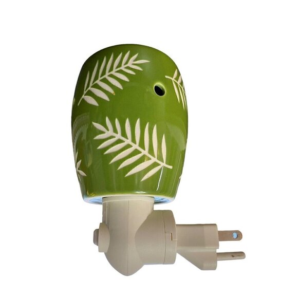 SCENTSY Electric Wax Warmer "GROTTO" Wall Night Light Plug In Green Palm Fern - Picture 1 of 4